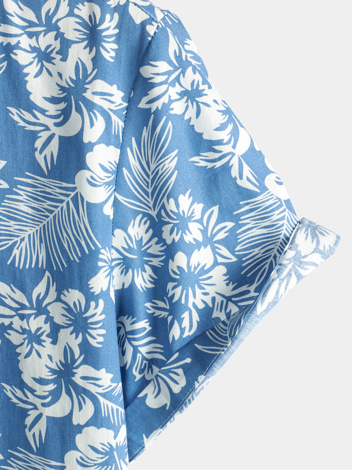 Hawaiibluse mit kurzen Ärmeln und Blumenmuster