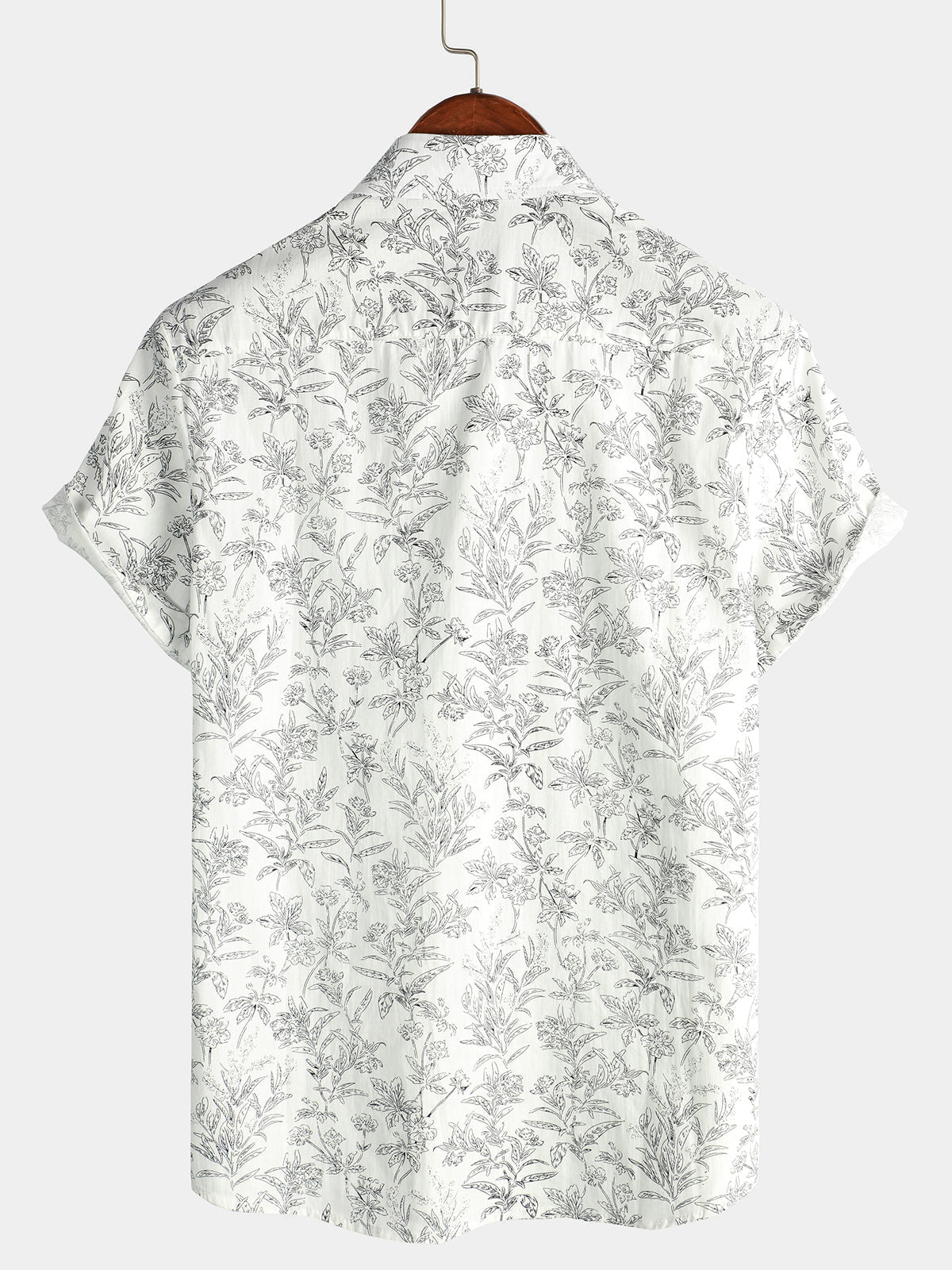 Baumwoll-Hawaii-Hemd mit kurzen Ärmeln