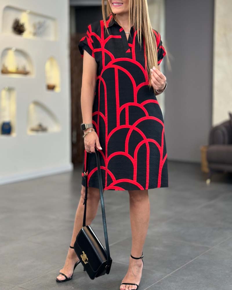 LK® | Kleid mit kurzen Ärmeln