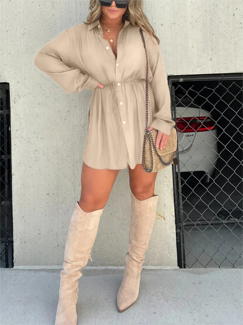 LK® | Trendy Satin Overall Kleid