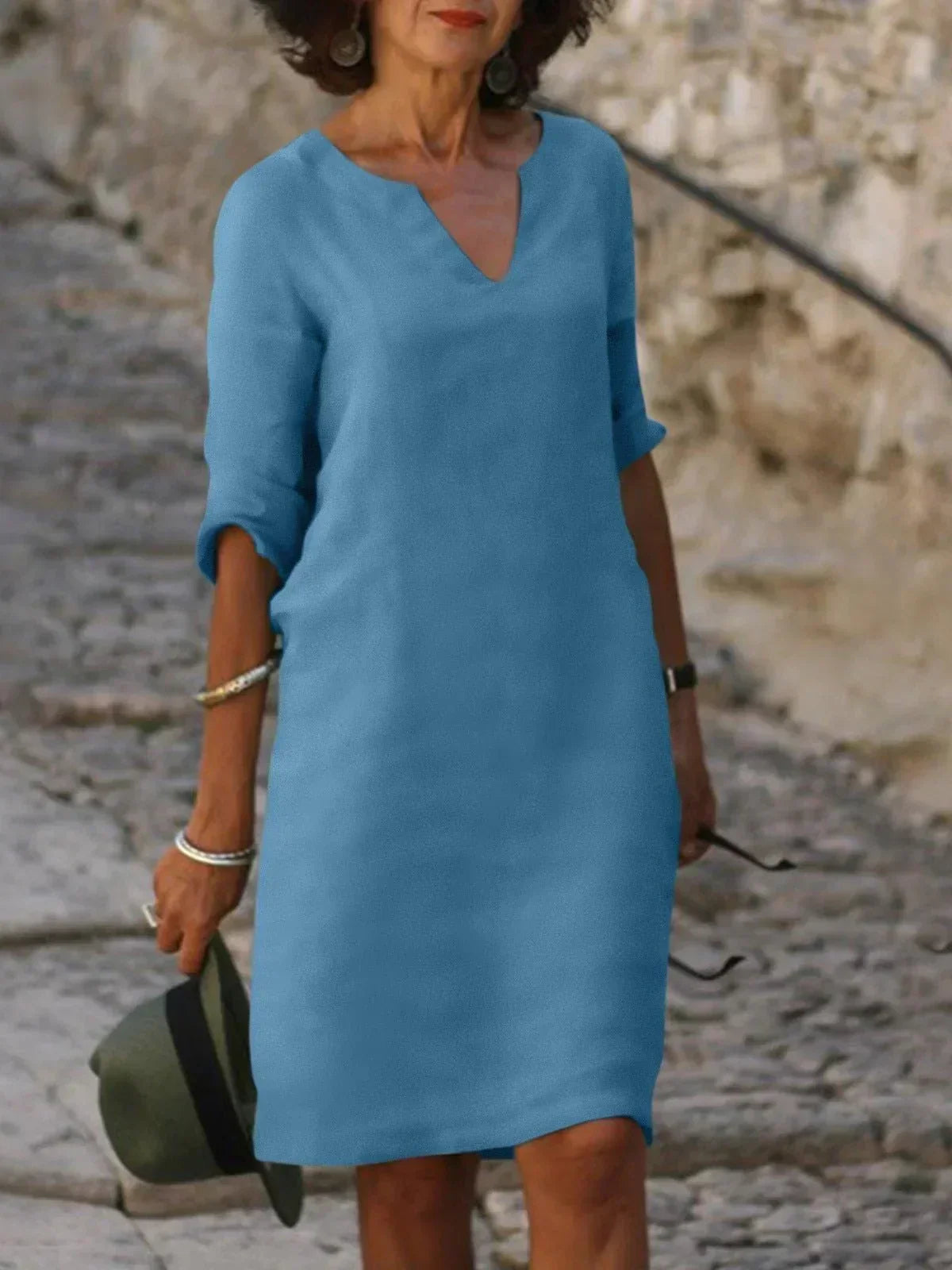 LK® | Stilvolles V-Ausschnitt Kleid