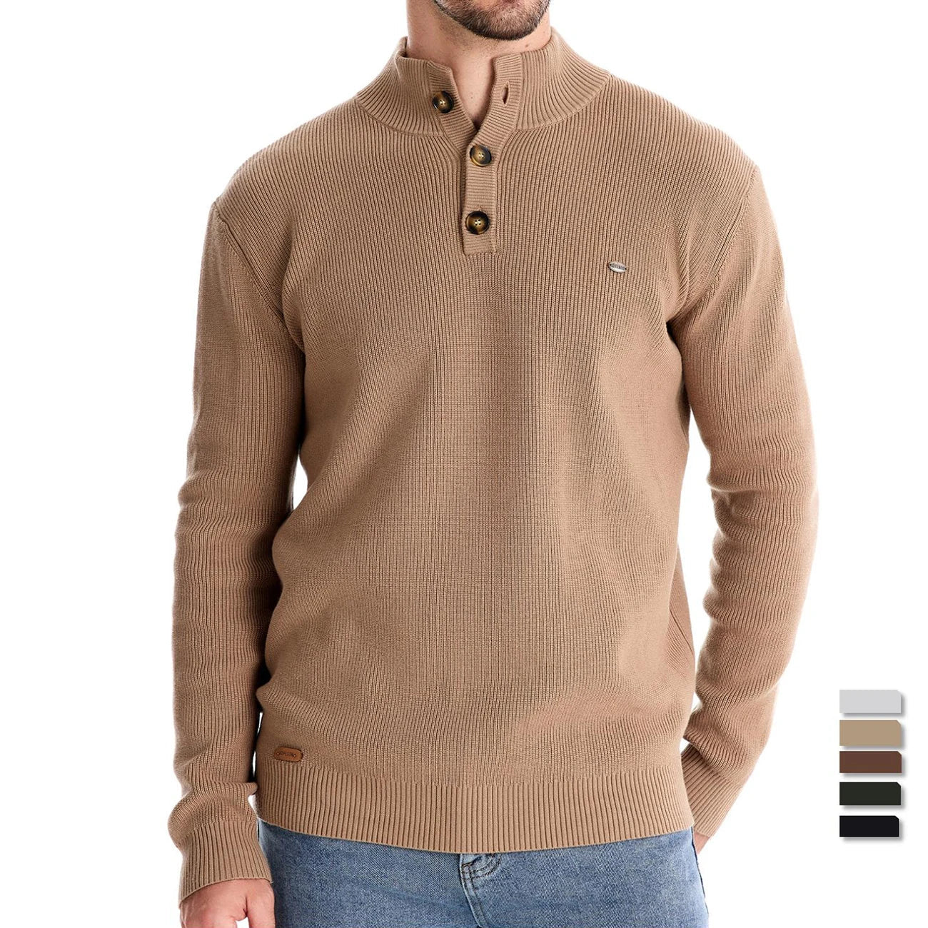 LK® | Herrenpullover mit Knopfdessin