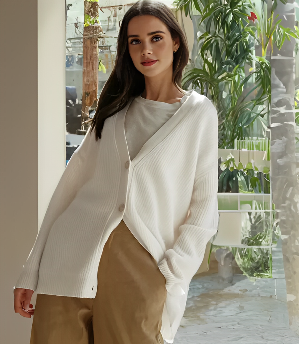 LK® | Eleganter Knopf-Cardigan