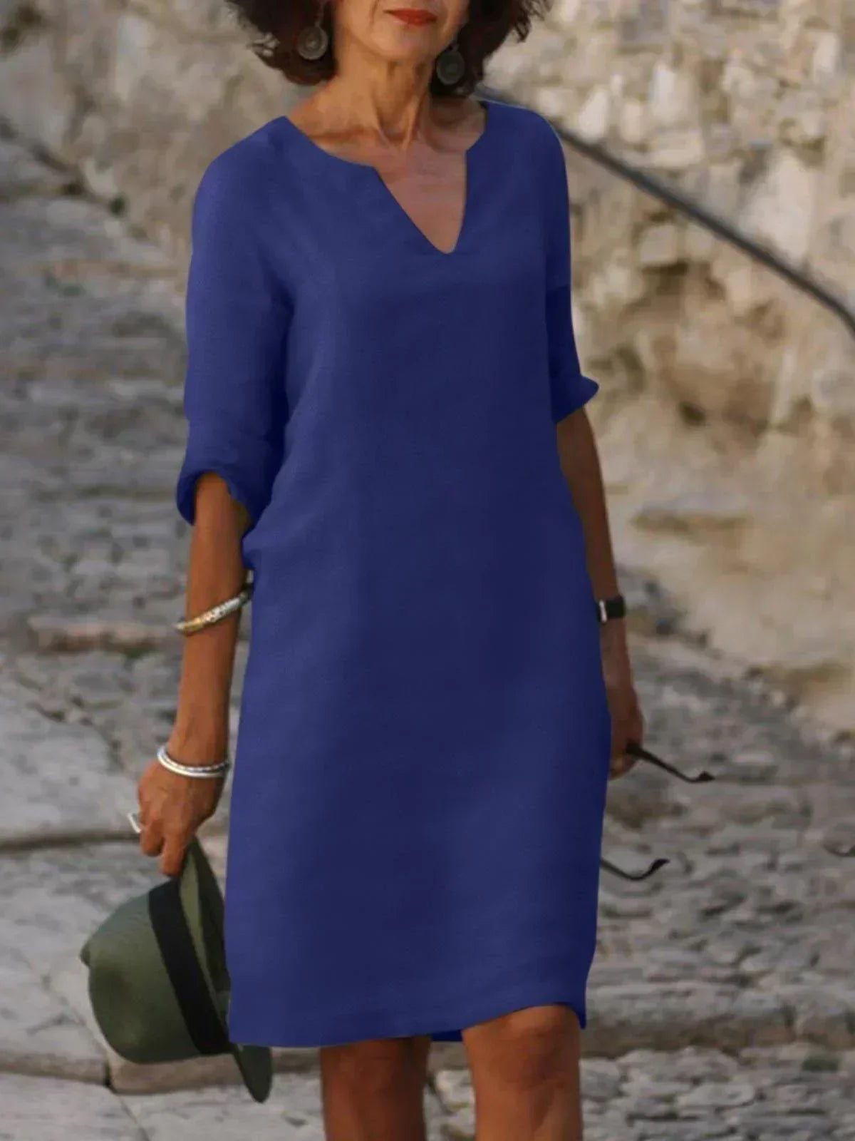 LK® | Stilvolles V-Ausschnitt Kleid