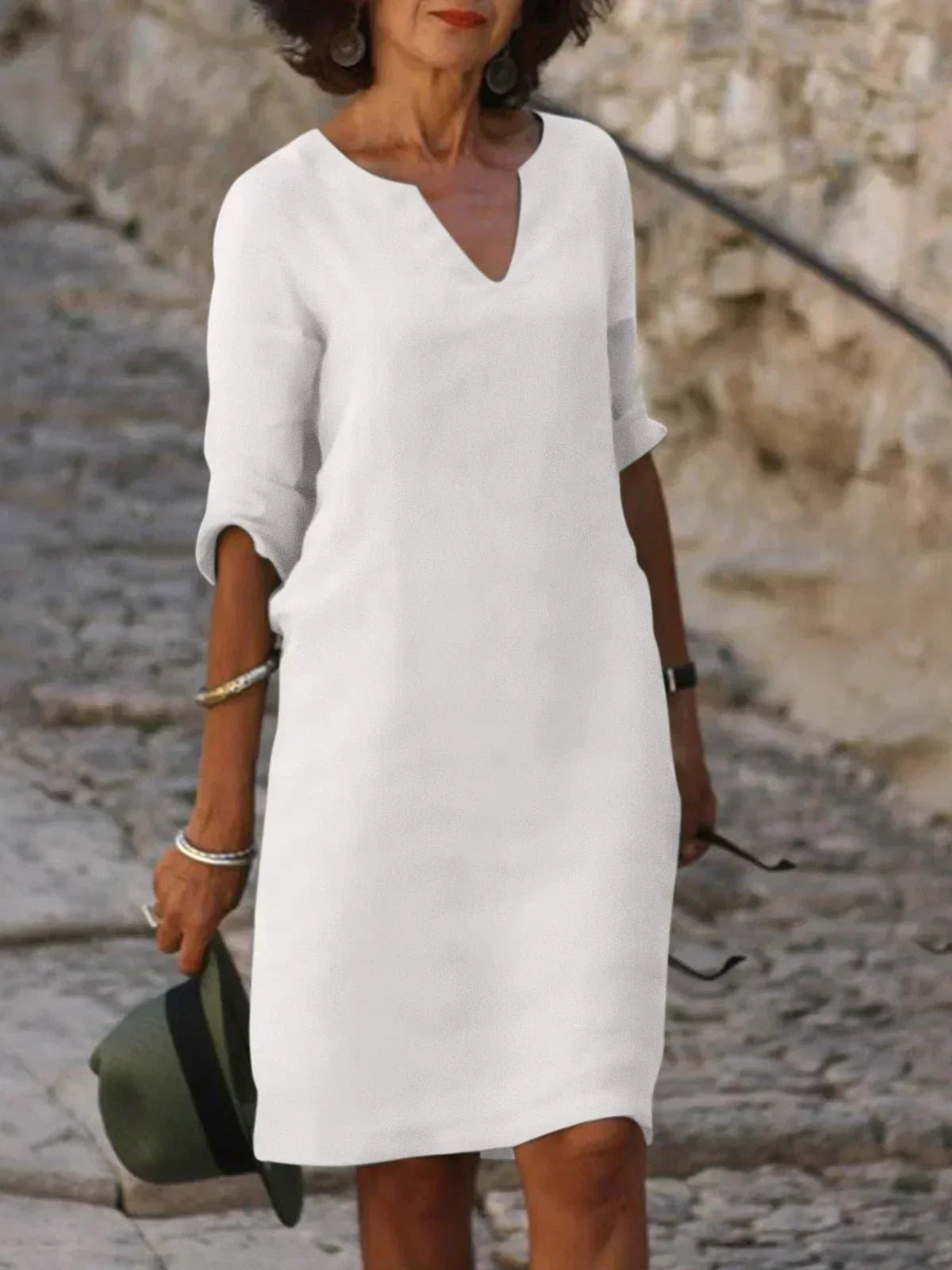 LK® | Stilvolles V-Ausschnitt Kleid