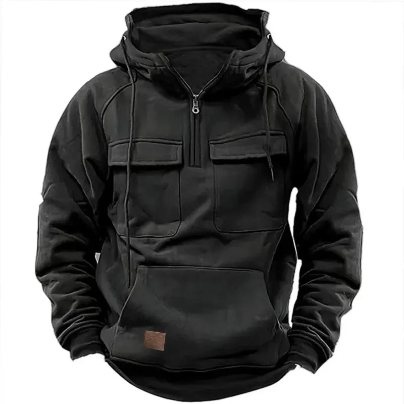 Adam – Hoodie mit Reißverschluss und Brusttaschen
