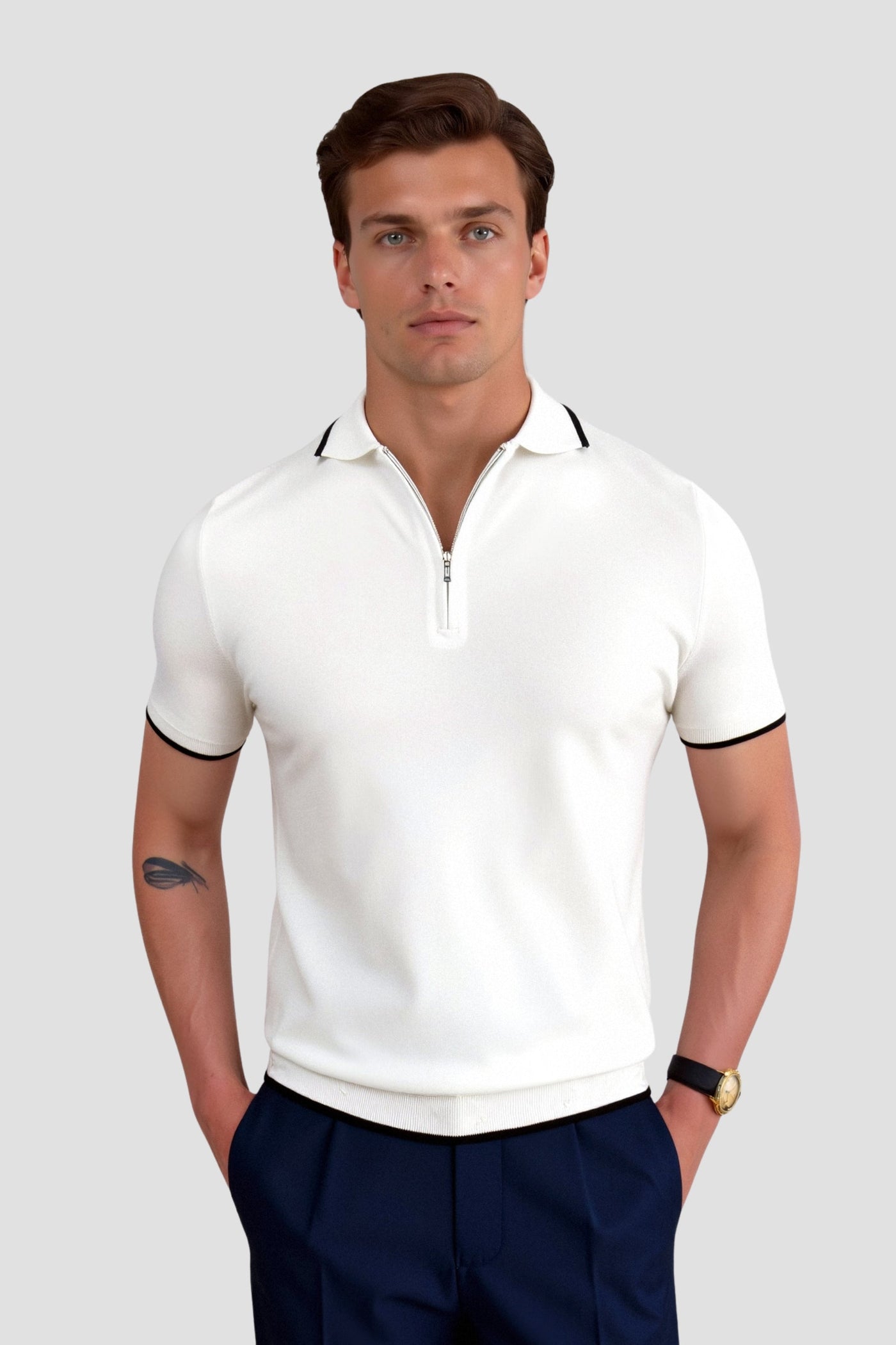 Kraus Knit Quarter-Zip Golf Polo