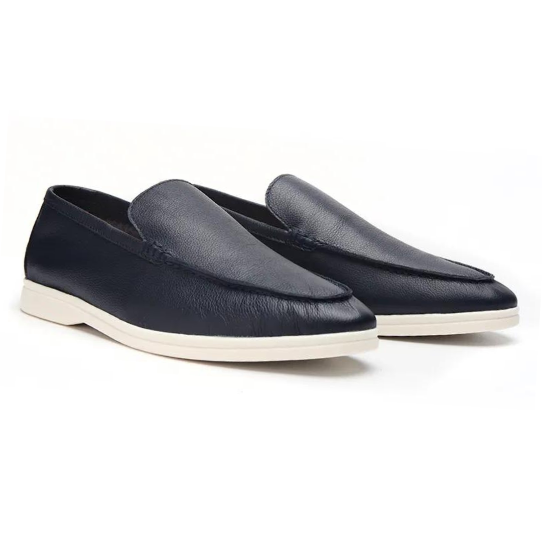 NOBA Leather Slip-On Slippers