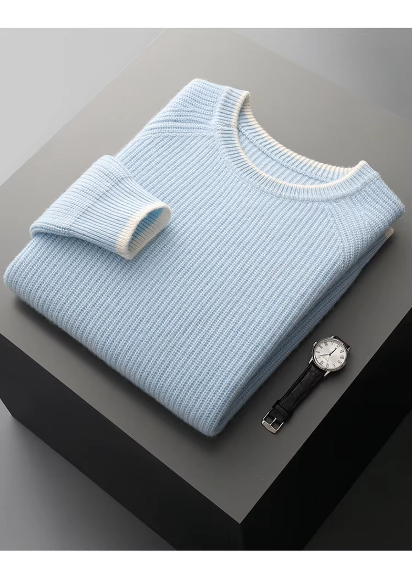 NOBA Two-Tone Wool Crewneck