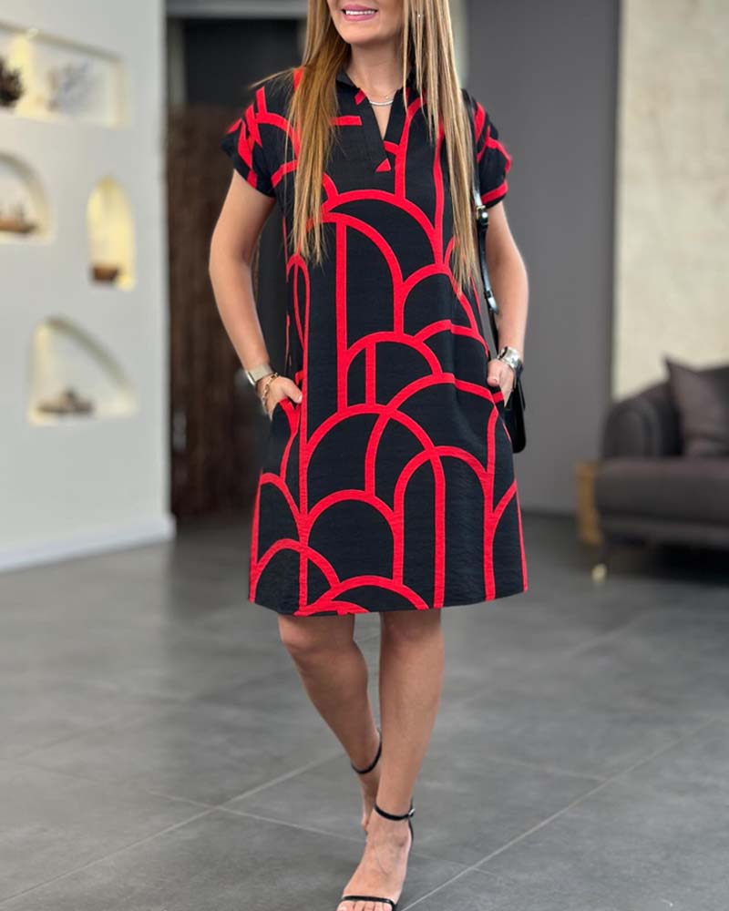 LK® | Kleid mit kurzen Ärmeln