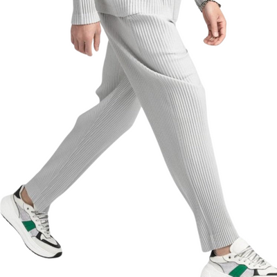 Pisa - Textured Cotton Trousers