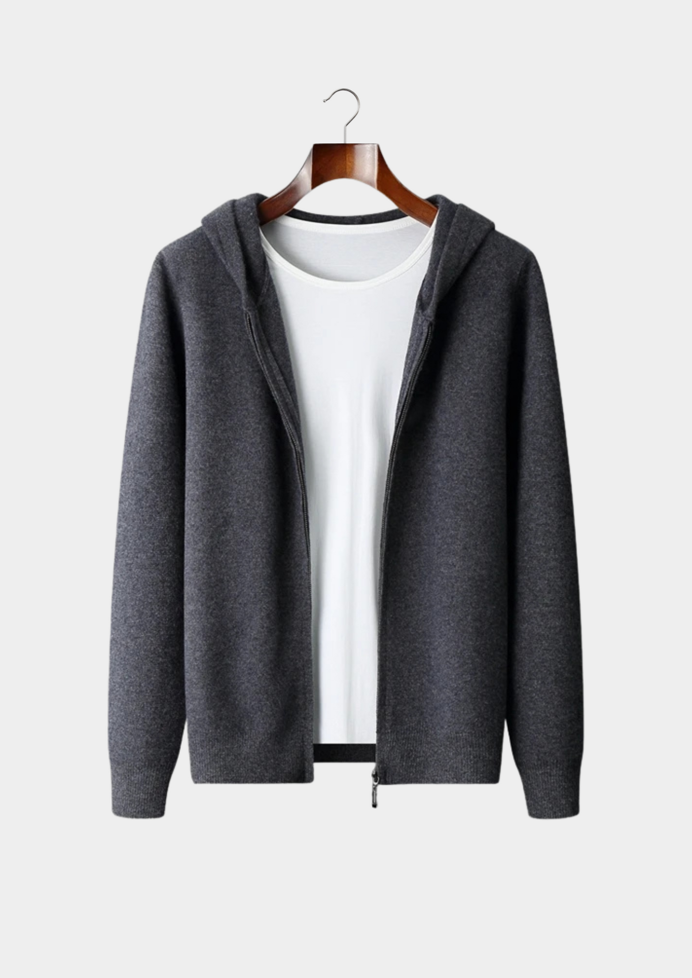 Pure Cashmere Zipper Hoodie