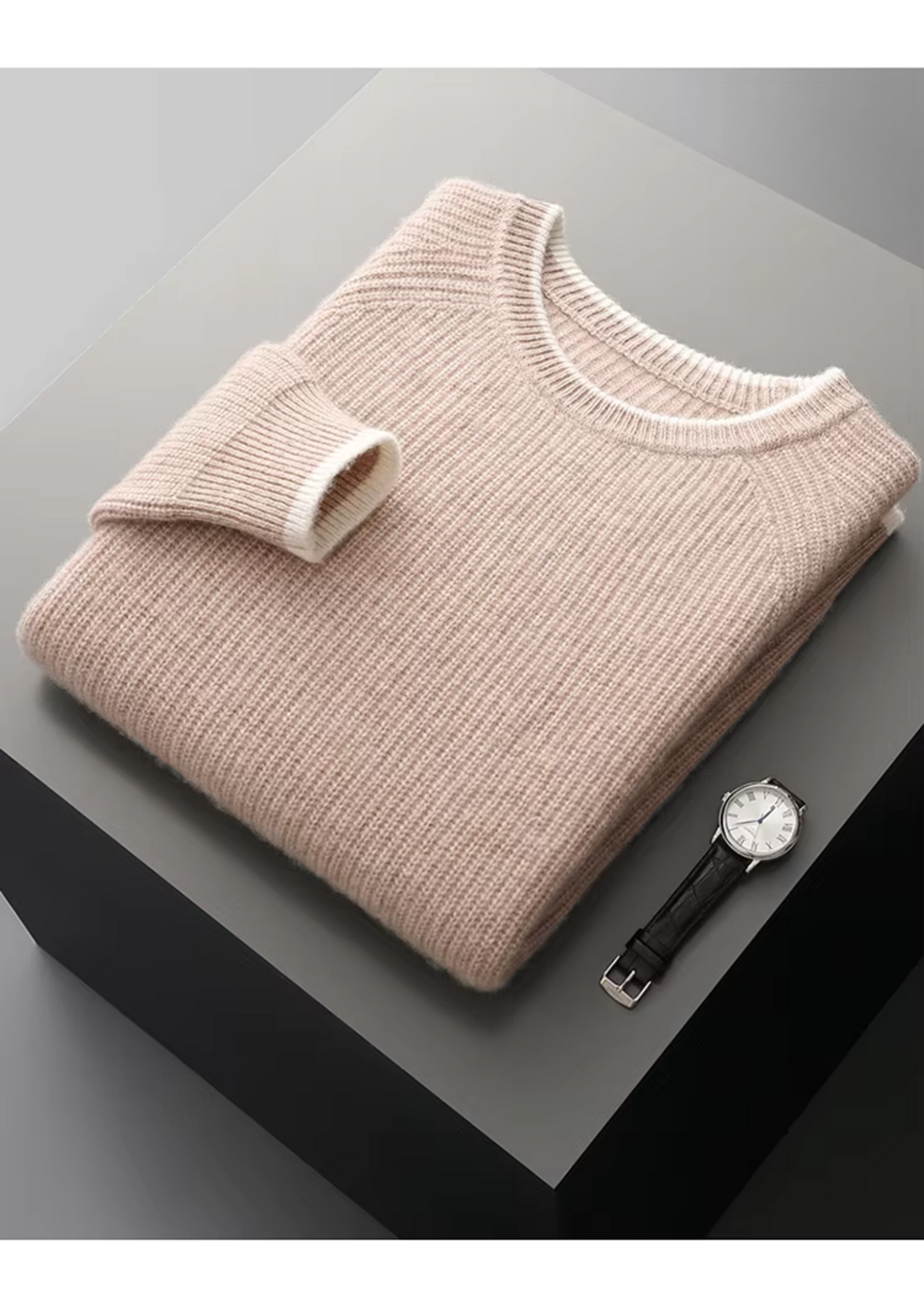 NOBA Two-Tone Wool Crewneck