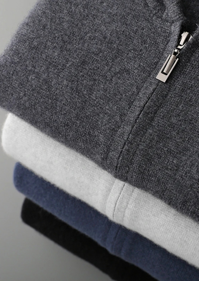 Pure Cashmere Zipper Hoodie
