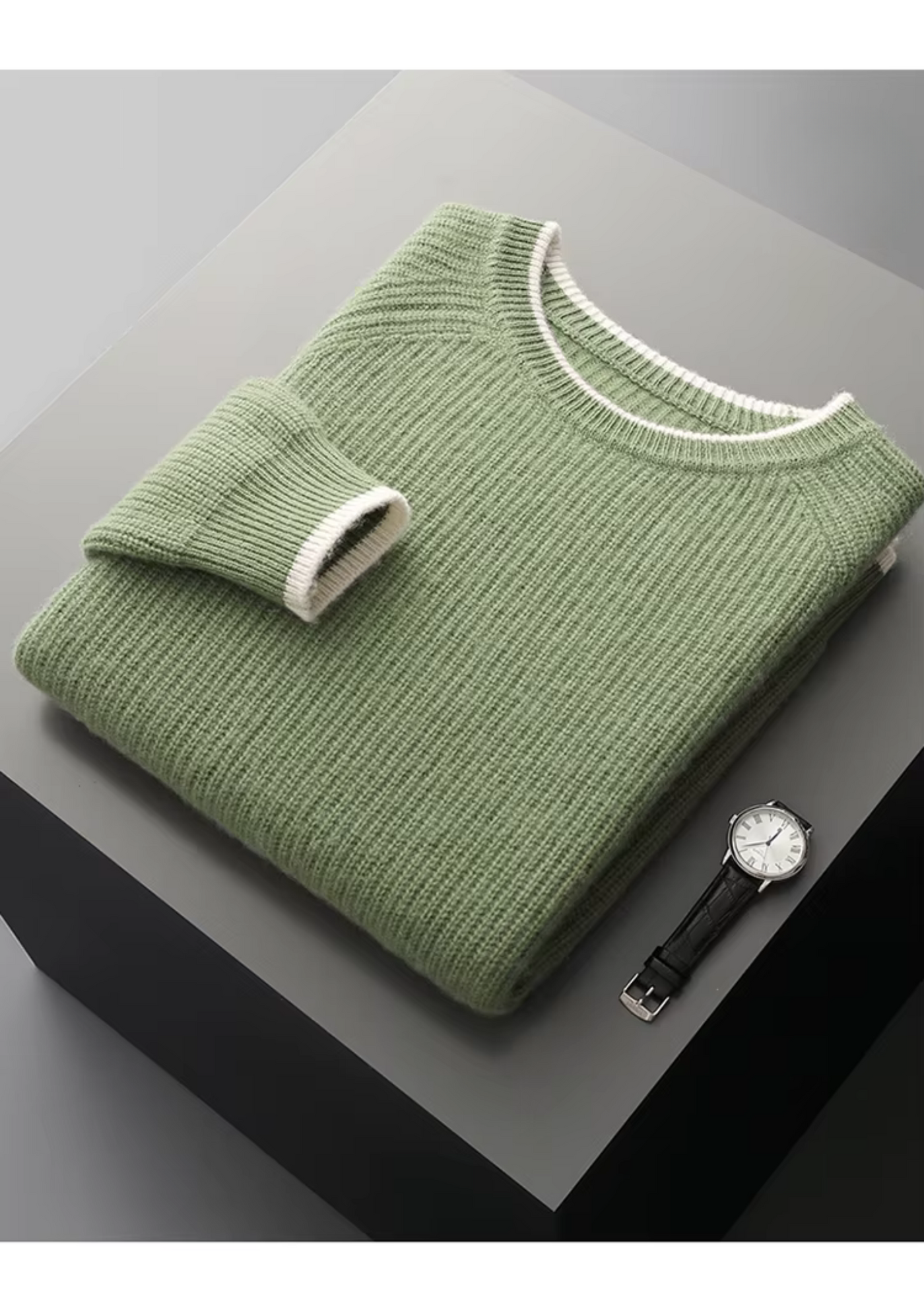 NOBA Two-Tone Wool Crewneck