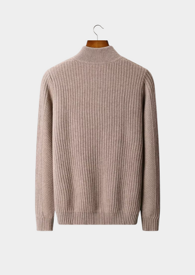 NOBA WOOL RIPPED HENLEY SWEATER