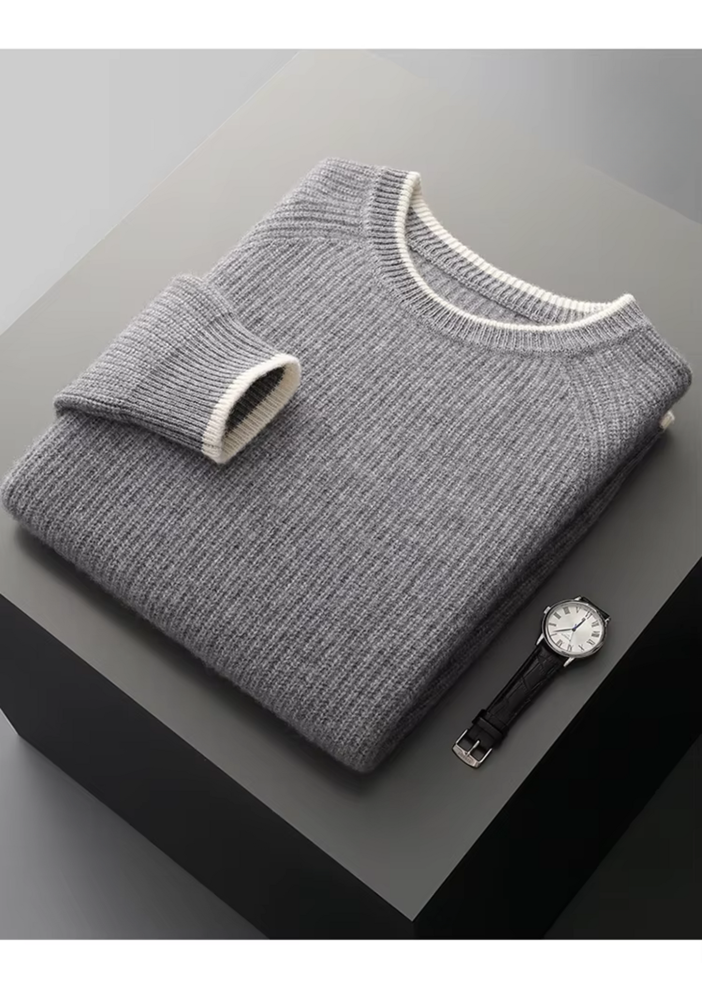 NOBA Two-Tone Wool Crewneck