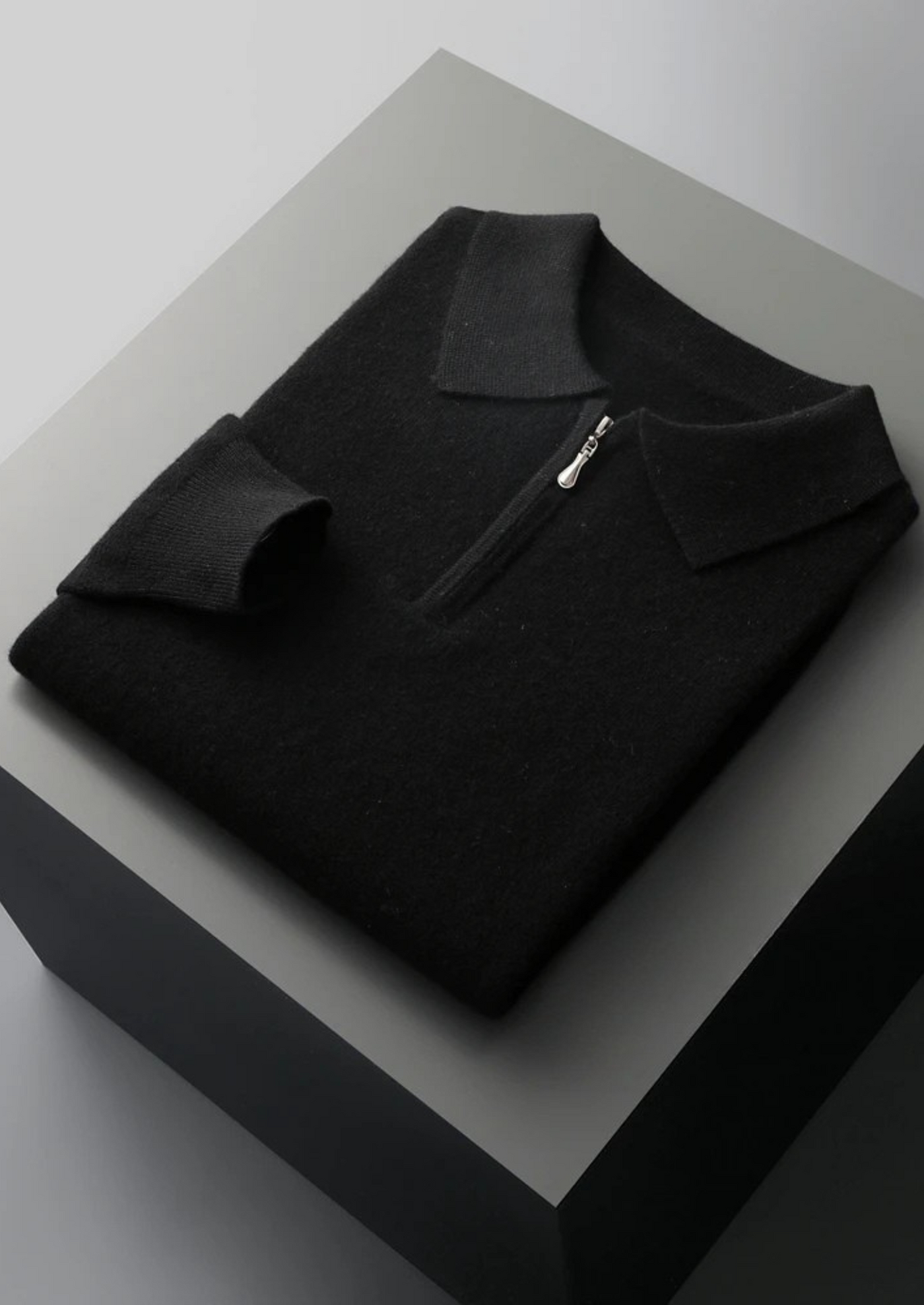 NOBA WOOL HALF-ZIP POLO