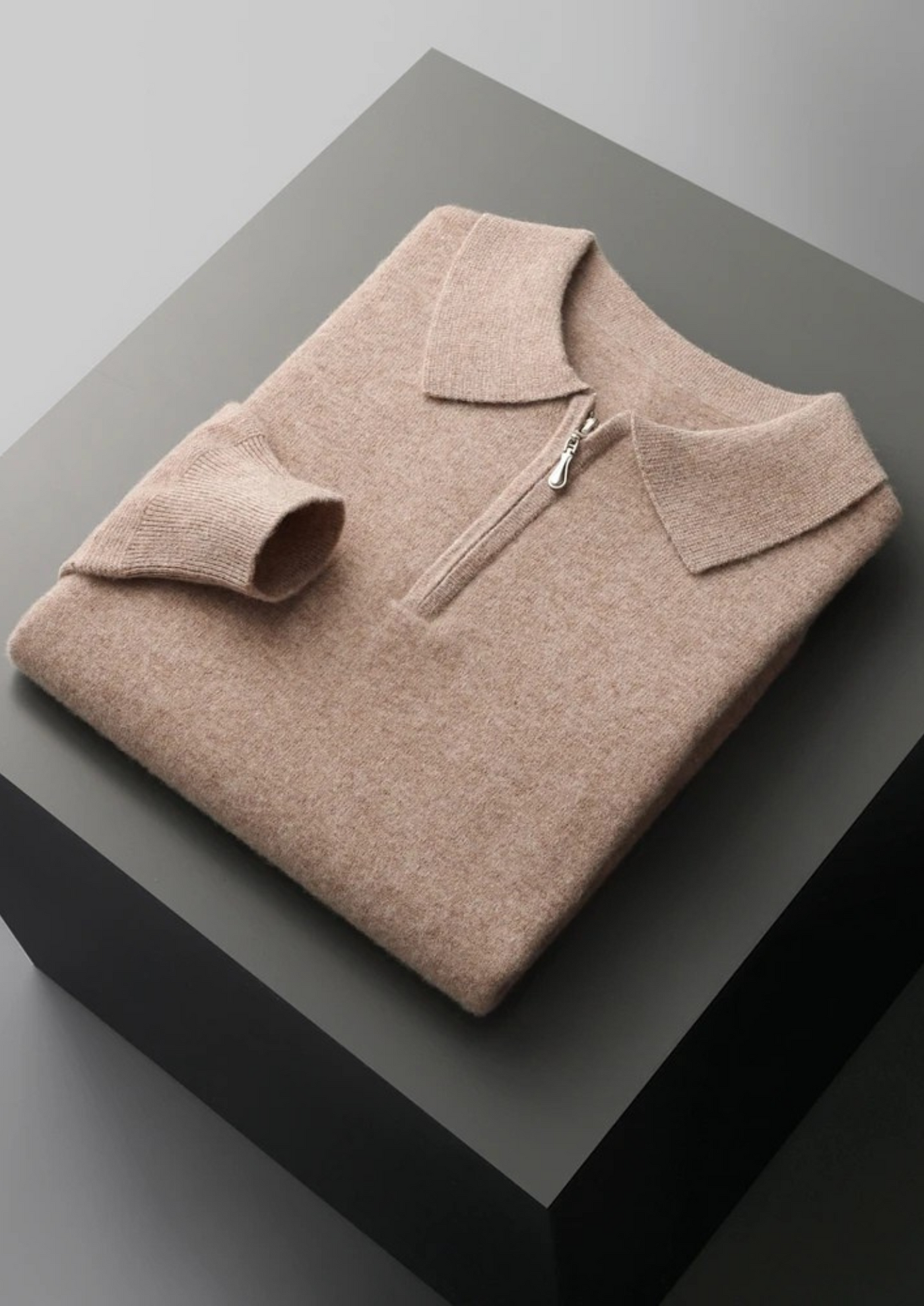 NOBA WOOL HALF-ZIP POLO