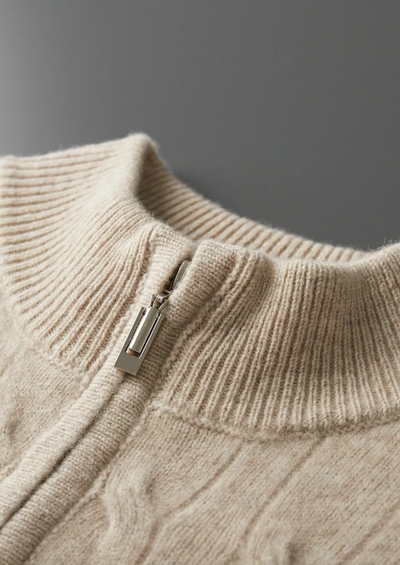 Noba Wool Cable Half Zip