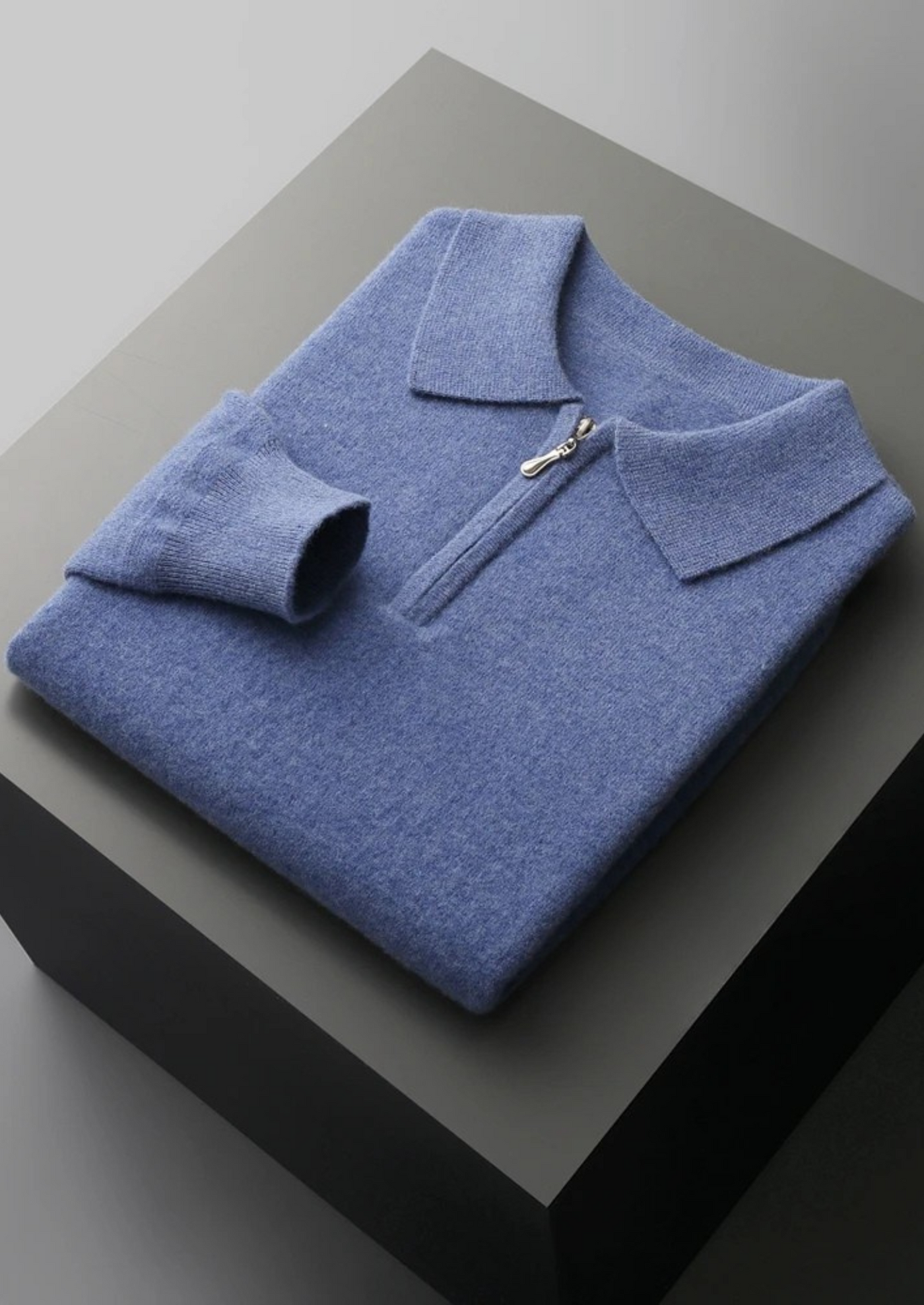 NOBA WOOL HALF-ZIP POLO