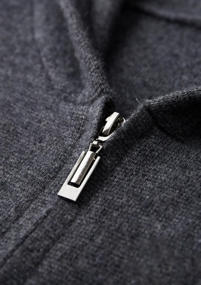 Pure Cashmere Zipper Hoodie