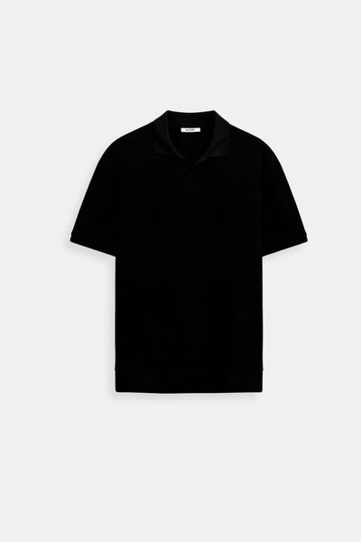 Kraus Wollstruktur Polo T-Shirt