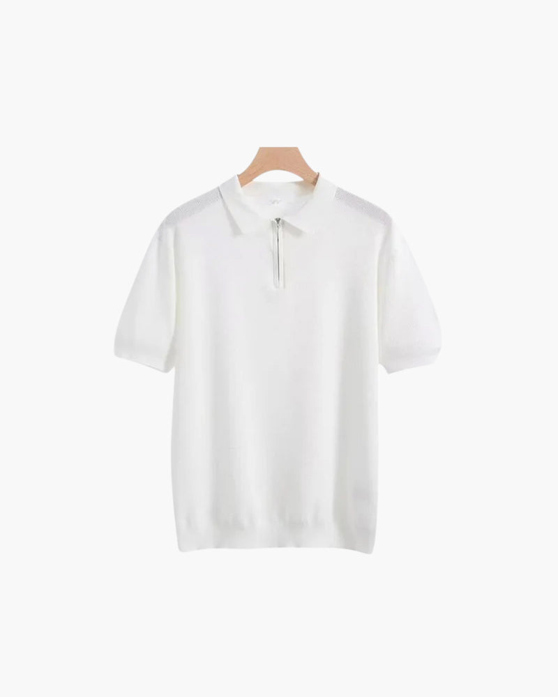 IBIZA Zip-Up Polo Shirt