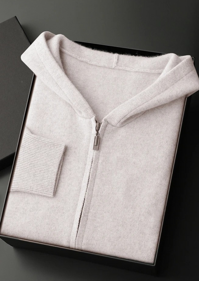Pure Cashmere Zipper Hoodie