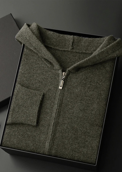 Pure Cashmere Zipper Hoodie