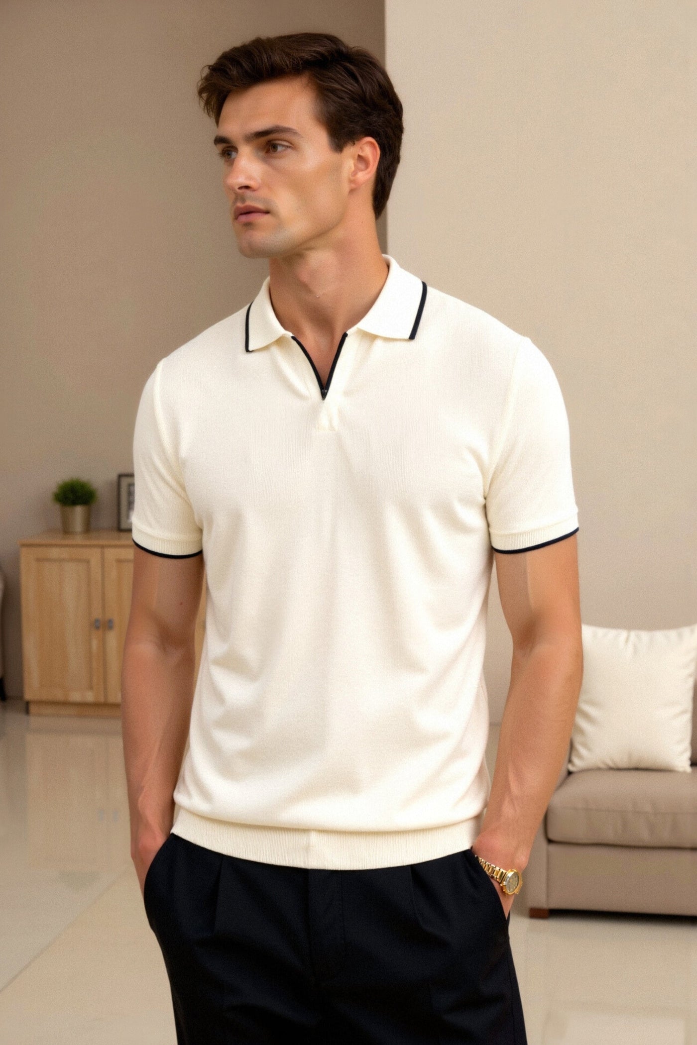 Kraus Contrast Slim Fit Polo Shirt
