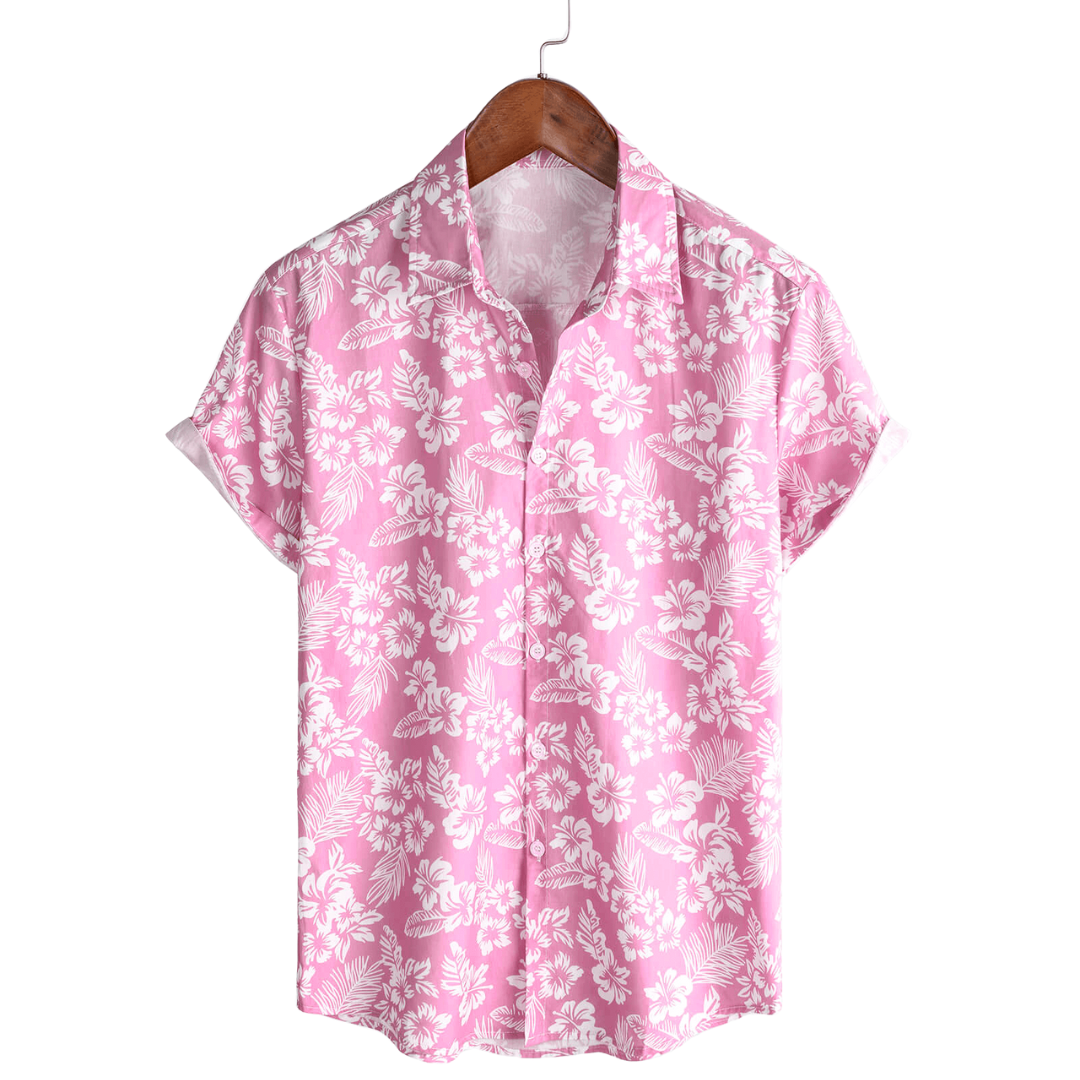 Hawaiibluse mit kurzen Ärmeln und Blumenmuster