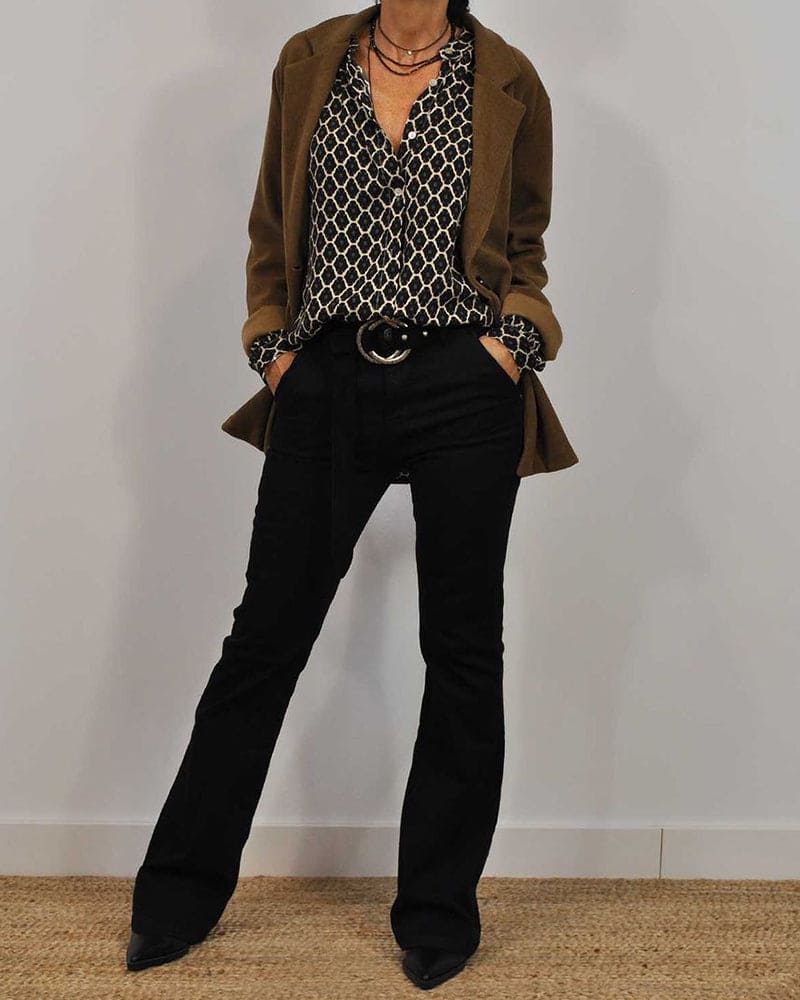 LK® | Entspanntes V-Ausschnitt Midi-Shirt