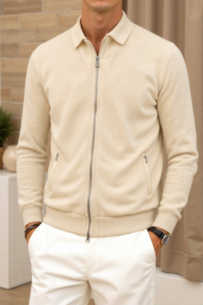 Luxury Polo Collar Design Track Jacket