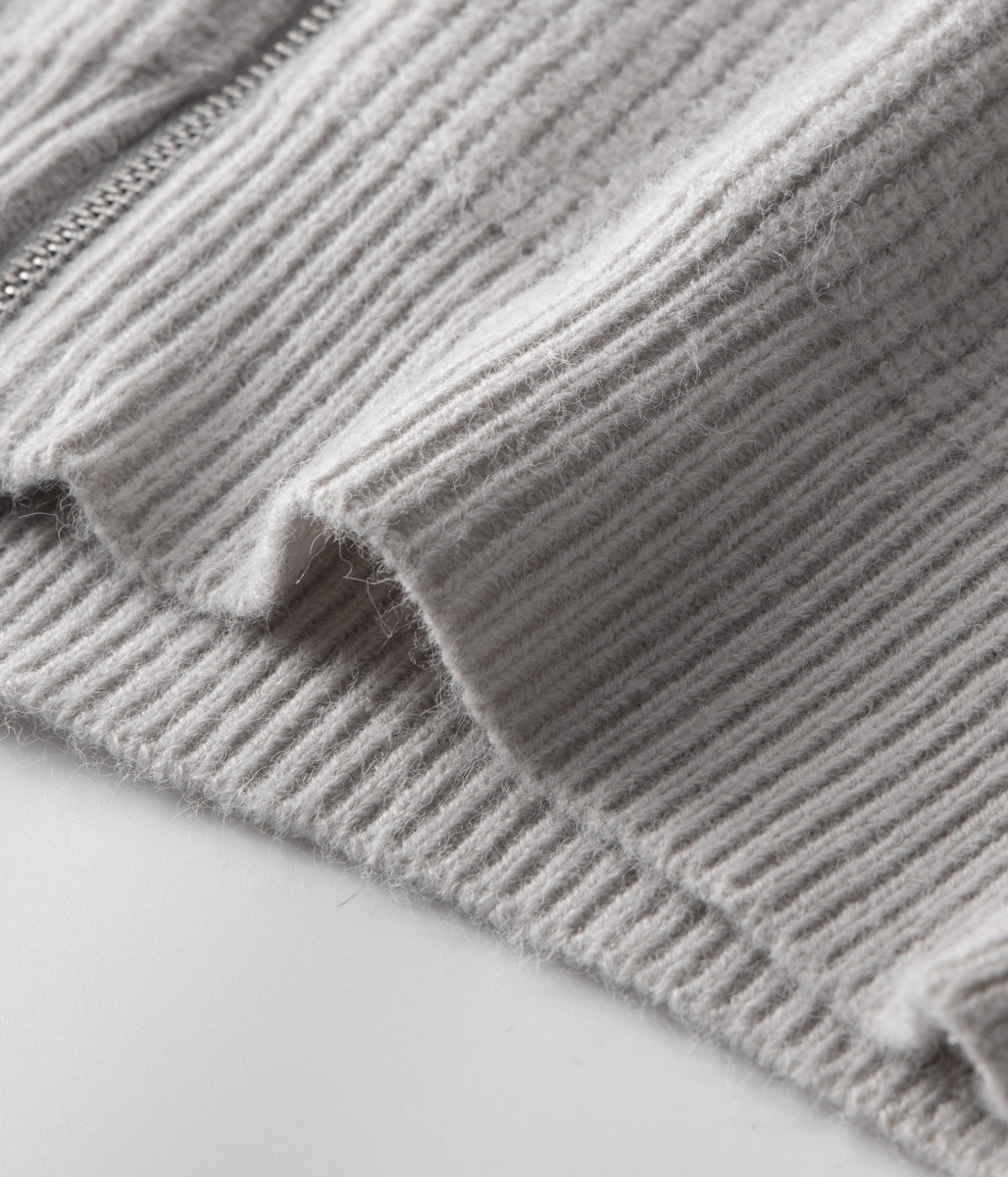 100% Merinowolle GESCHLOSSENER CARDIGAN