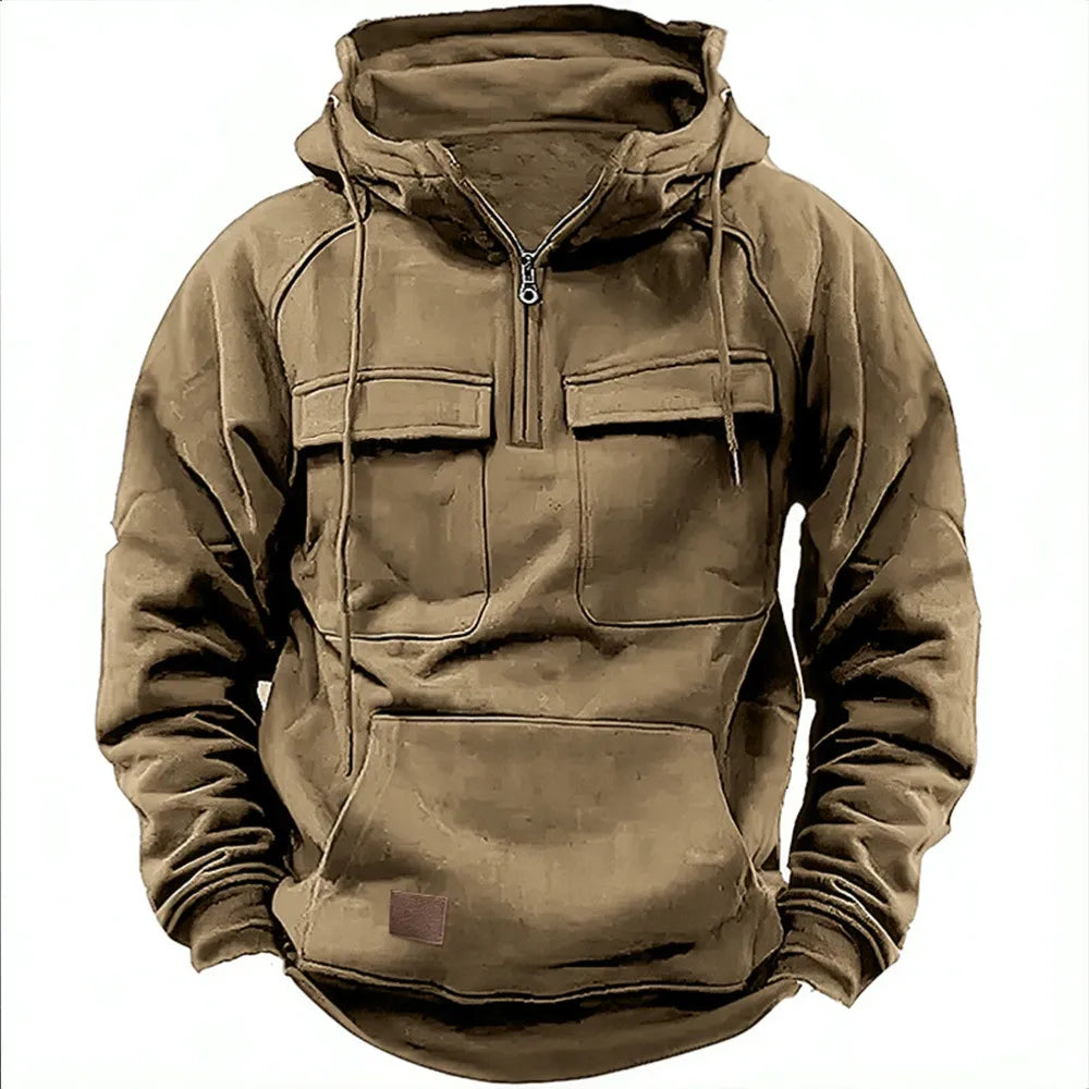 Adam – Hoodie mit Reißverschluss und Brusttaschen