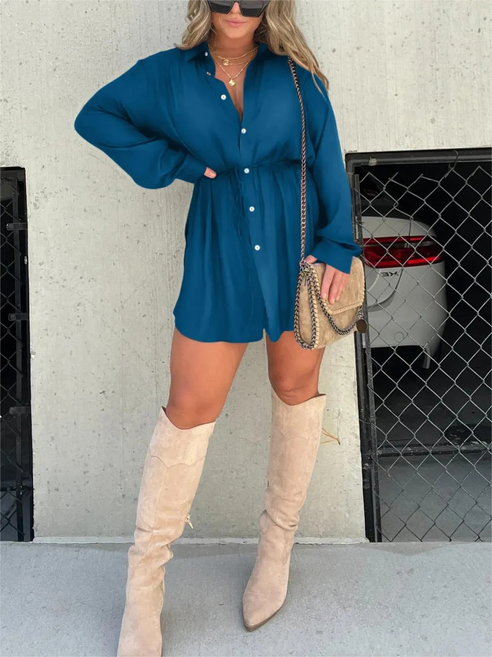 LK® | Trendy Satin Overall Kleid