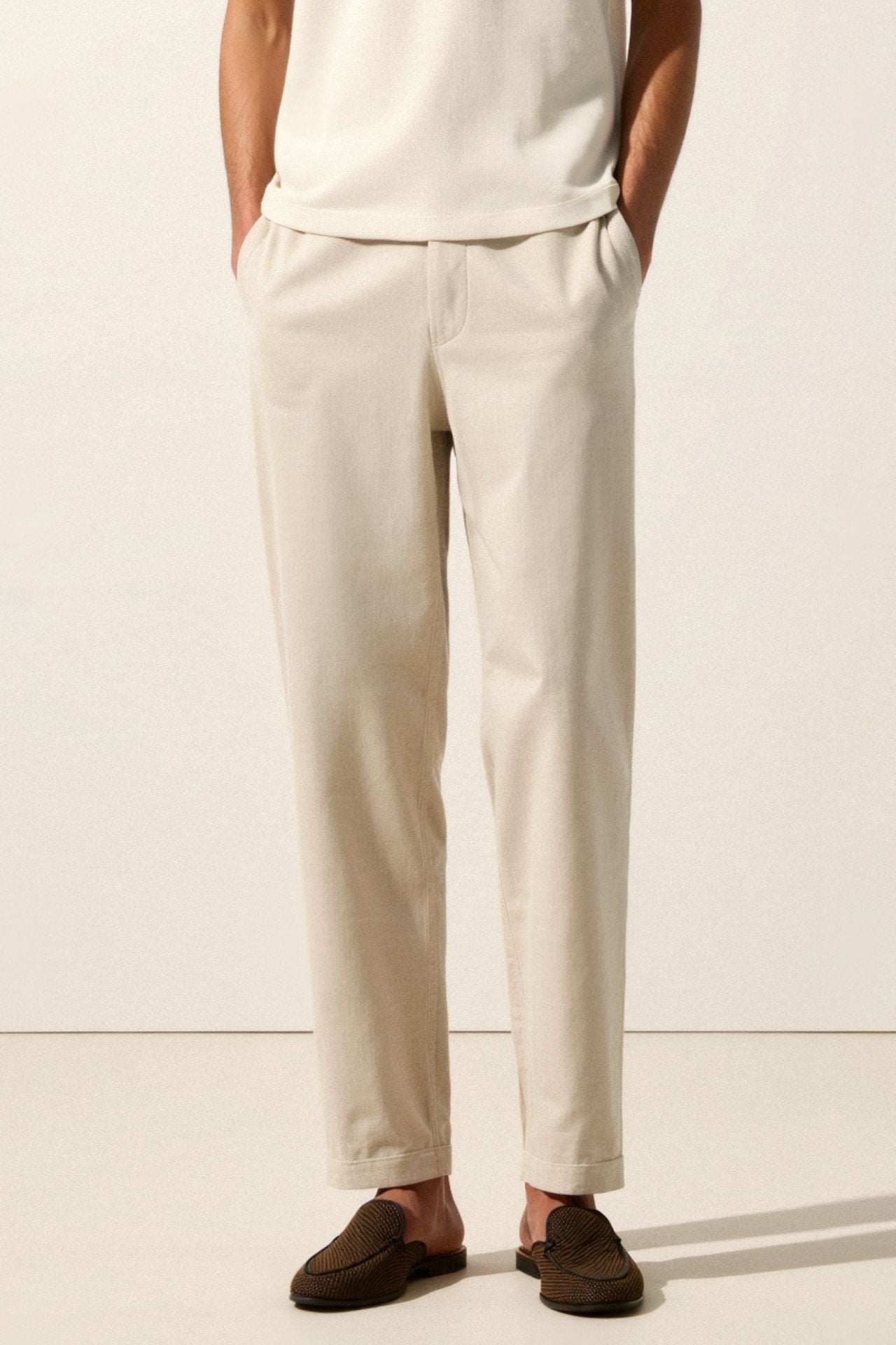 NOBA Relaxed Fit Linen Trousers