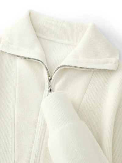 100% CASHMERE HALB-ZIP-PULLOVER