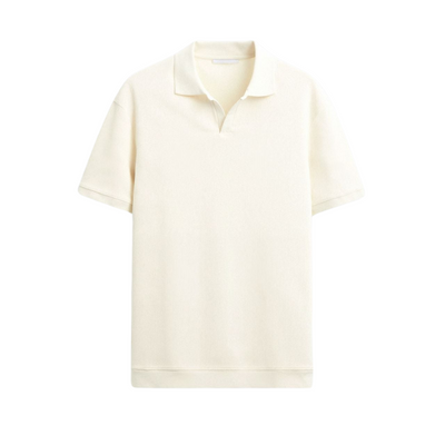 Kraus Wollstruktur Polo T-Shirt