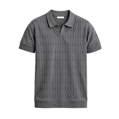 Kraus Premium V-Neck Cable Knit Polo