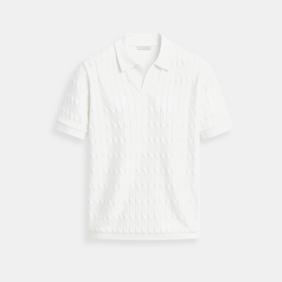 Kraus Premium V-Neck Cable Knit Polo