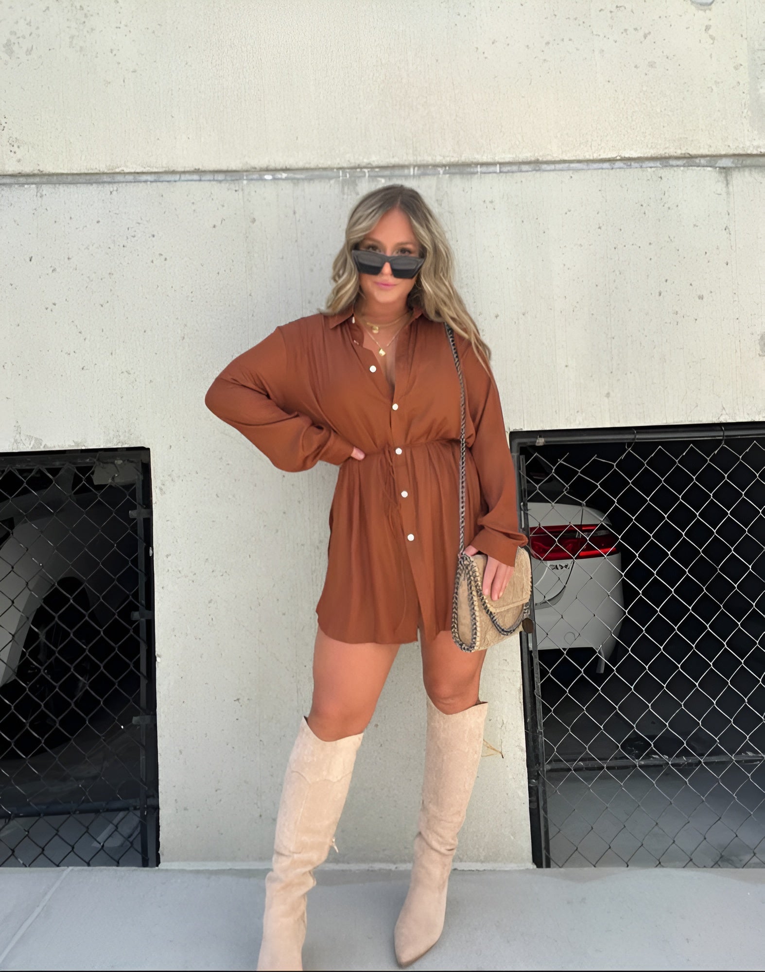 LK® | Trendy Satin Overall Kleid