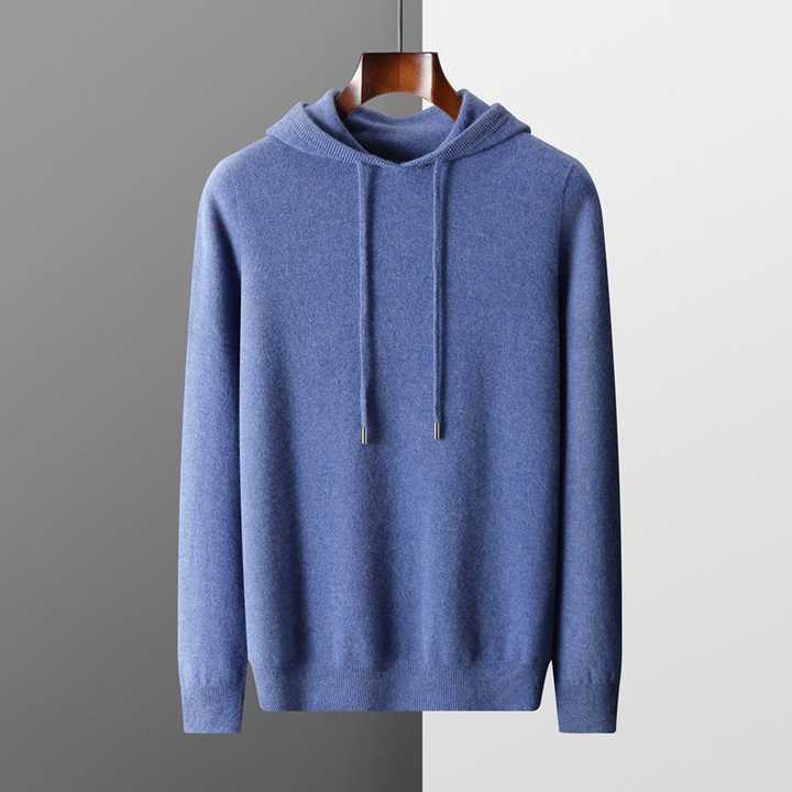 100% CASHMERE KAPUZENPULLOVER