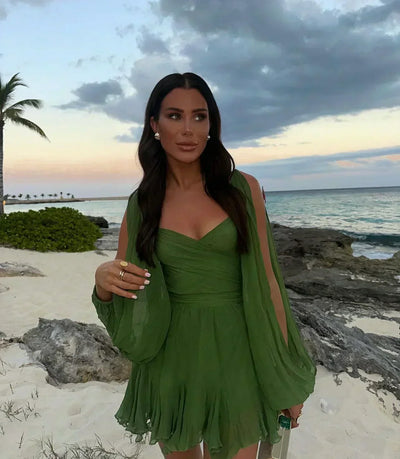 LK® | Verspieltes Mini-Kleid mit Ballonärmeln