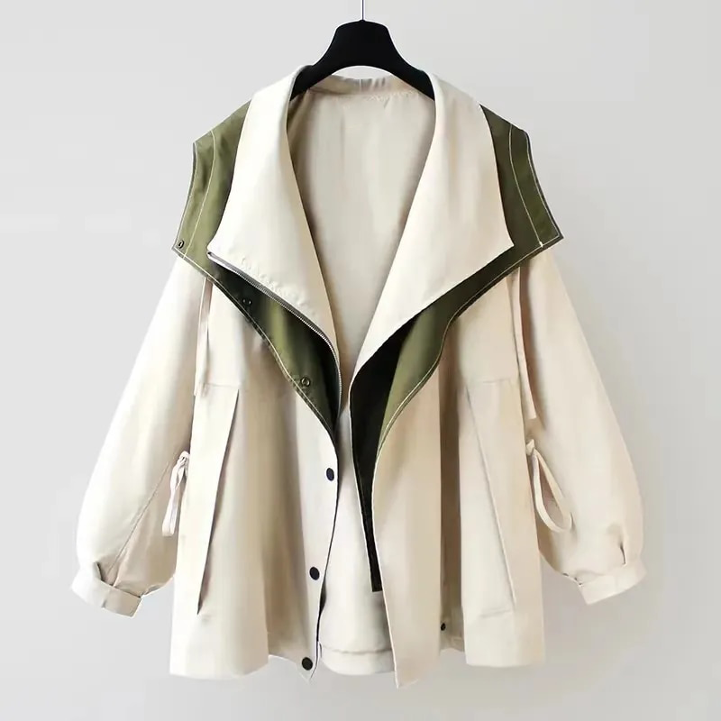 LK® | Moderner zweifarbiger Trenchcoat