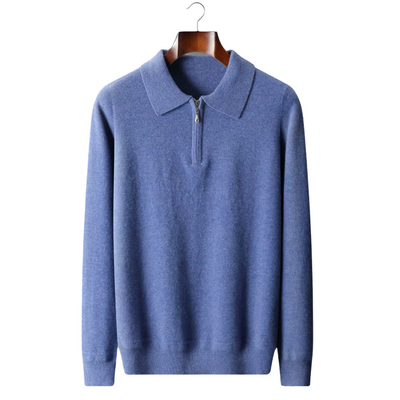 NOBA WOOL HALF-ZIP POLO