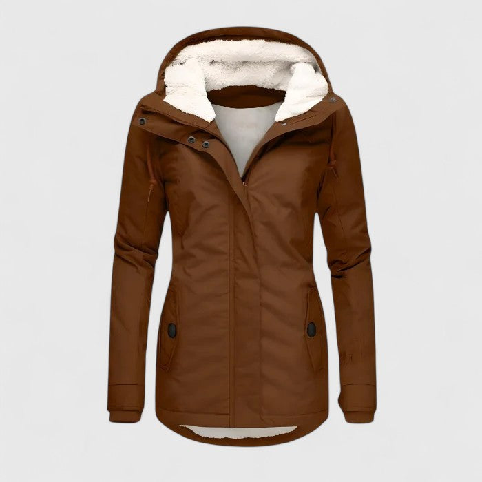 Amélie | Wasserdichte Winterjacke mit Kapuze