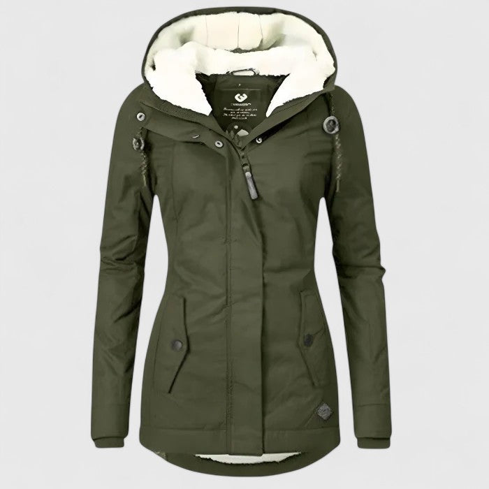 Amélie | Wasserdichte Winterjacke mit Kapuze
