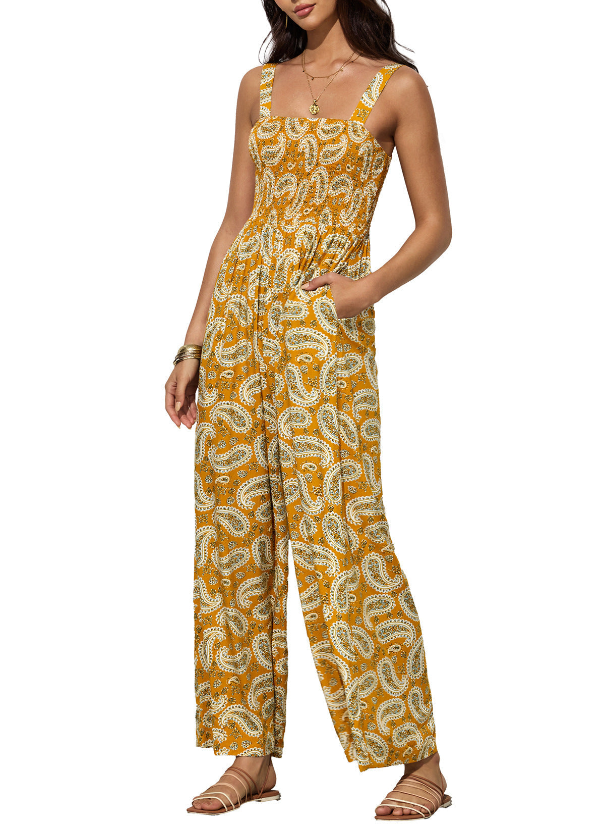 Boho Jumpsuit mit Weiten Beinen